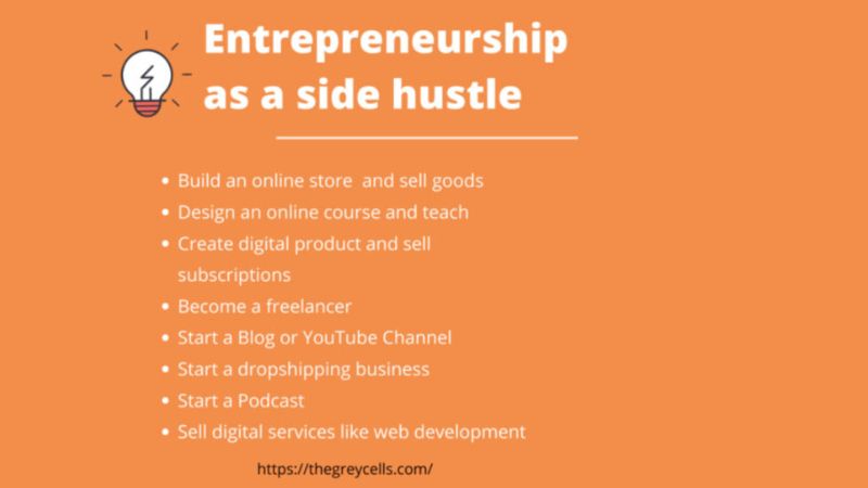 Entrepreneurship as a side hustle